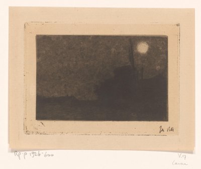 Młyn w Laren w świetle księżyca autorstwa Jan Veth (signed by artist)