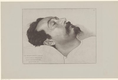 Nicolaas de Roever op zijn doodsbed Tak więc 12 marca 18903 r. Mikołaj de Roever odpoczywał R.I.P. (tytuł na obiekcie) autorstwa Jan Veth