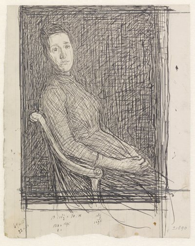 Portret Anny Dorothei Veth-Dirks, siedzącej po prawej stronie autorstwa Jan Veth