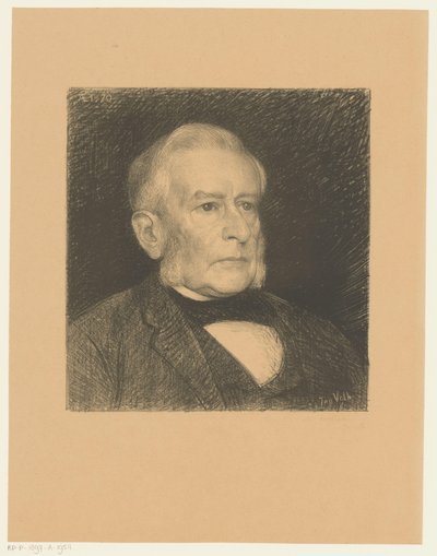 Portret Matthijsa de Vries Znani współcześni (tytuł serii) autorstwa Jan Veth