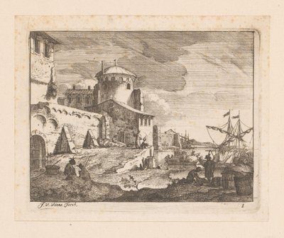 włoski port autorstwa Jan Vincentsz. van der Vinne
