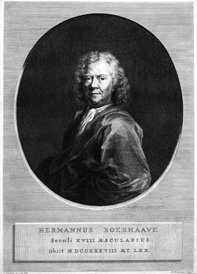 Herman Boerhaave, grawerowane przez Jacobusa Houbrakena autorstwa Jan Wandelaar