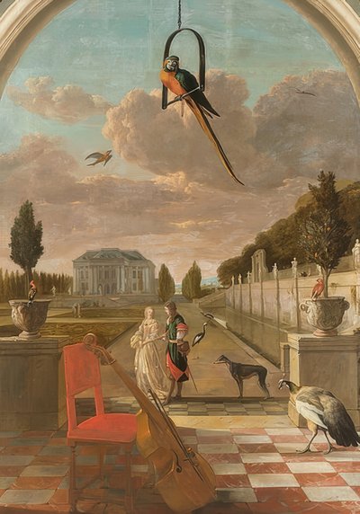 Park z wiejskim domem autorstwa Jan Baptist Weenix