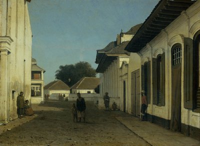 Ulica w starej części Batawii autorstwa Jan Weissenbruch (attributed to)
