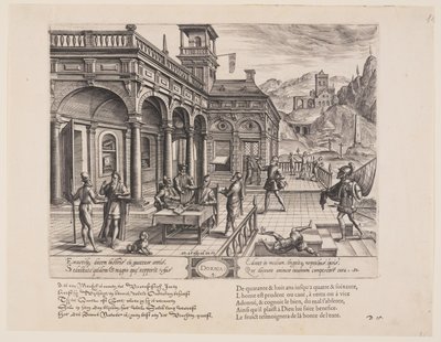 Dorica, z Theatrum Vitae Humanae (Wieki człowieka) autorstwa Jan Wierix