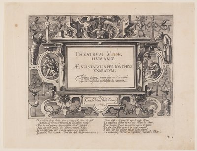 Frontispis z Theatrum Vitae Humanae (Wieki człowieka) autorstwa Jan Wierix