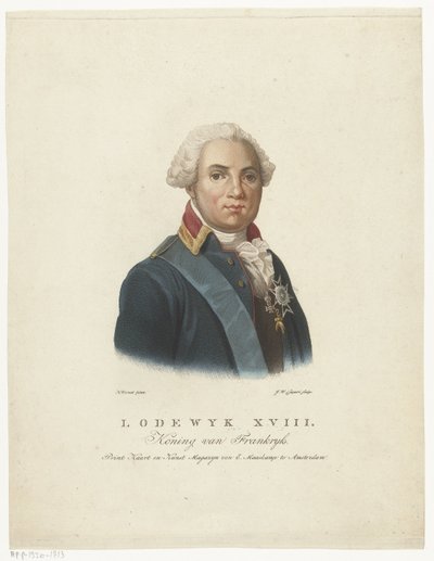 Portret Ludwika XVIII, króla Francji autorstwa Jan Willem Caspari