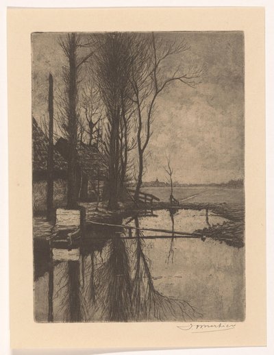 Rów w Nootdorp autorstwa Jan Willem Nortier (signed by artist)