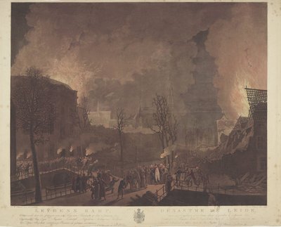 Katastrofa w Leydens, spowodowana skokiem statku z prochem, 12 stycznia 1807 / Désastre de Leide, causé par l