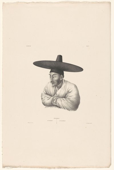Portret koreańskiego kupca Koorai / Kupiec / Ein Kaufmann (tytuł na obiekcie) autorstwa Jan Willem Vlaanderen