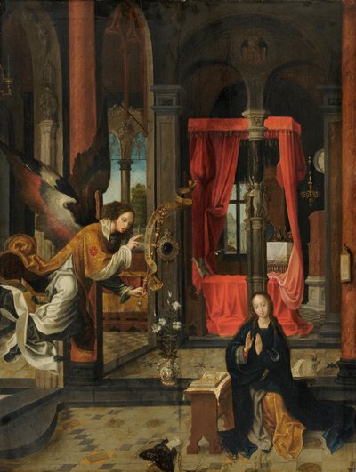 Zwiastowanie, 1520-30 autorstwa Jan de Beer