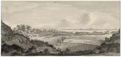 Widok na pola bielenia Bloemendaal z Haarlemem w oddali autorstwa Jan de Beijer