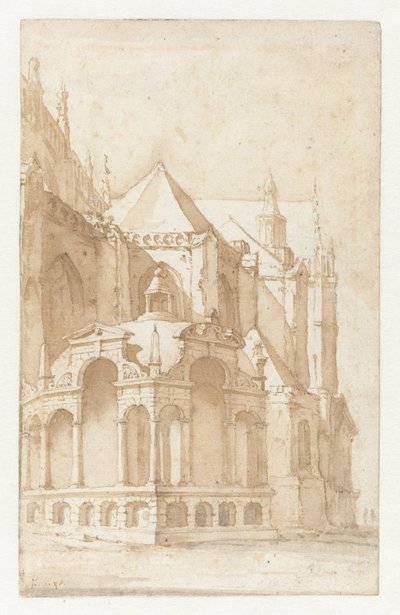 Beckeneel House w Nieuwe Kerk w Amsterdamie autorstwa Jan de Bisschop