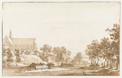 Widok na St. Laurenskerk w Alkmaar autorstwa Jan de Bisschop
