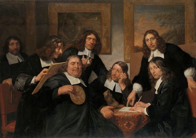 Gubernatorzy gildii św Łukasza, Haarlem, 1675 autorstwa Jan de Bray