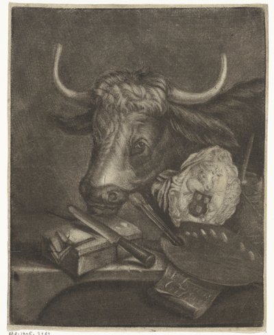Atrybuty cechu św Łukasza, 1735 autorstwa Jan de Groot