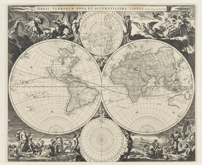 Mapa świata autorstwa Jan de Visscher
