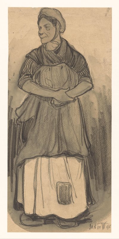 Kobieta autorstwa Jan de Waardt (signed by artist)