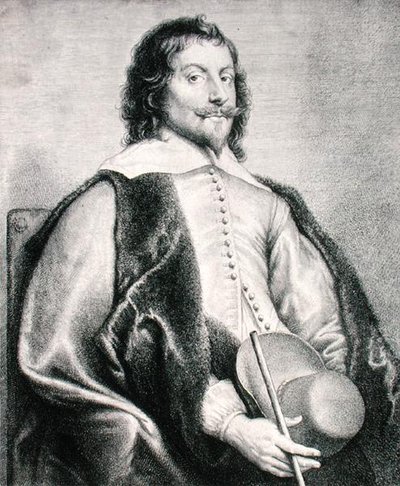 Nicolas Lanier (ur. 1588) grawerowany przez Lucasa Vostermansa (grafika) autorstwa Jan the Elder (after) Lievens