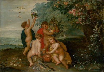 Alegoria Czterech Żywiołów, ok. 1610 (olej na drewnie) autorstwa Jan the Elder Brueghel