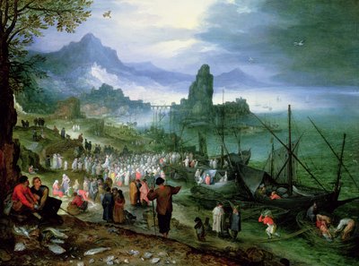 Chrystus głoszący na Morzu Galilejskim autorstwa Jan the Elder Brueghel