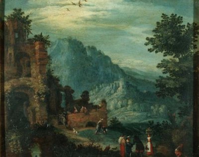 Krajobraz z klasycznymi ruinami autorstwa Jan the Elder Brueghel