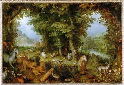Le Paradis terrestre - Raj na Ziemi ... autorstwa Jan the Elder Brueghel