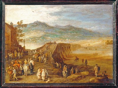 Le Pont de Talavera - Most w Talavera ... autorstwa Jan the Elder Brueghel
