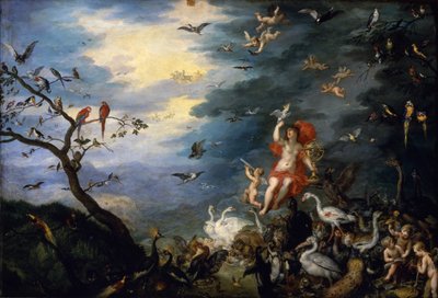 Alegoria Powietrza, z serii o „Alegorii żywiołów”, 1621 autorstwa Jan the Elder Brueghel