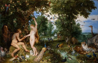 Ogród Eden wraz z upadkiem człowieka, ok. 1930 r. 1615. autorstwa Jan the Elder Brueghel