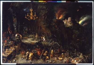 Pożar Bruegla Jana I (1568-1625) 1621 (olej na płótnie) autorstwa Jan the Elder Brueghel