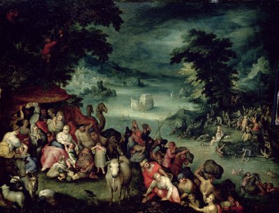 Wielki Potop (olej na miedzi) autorstwa Jan the Elder copy Brueghel