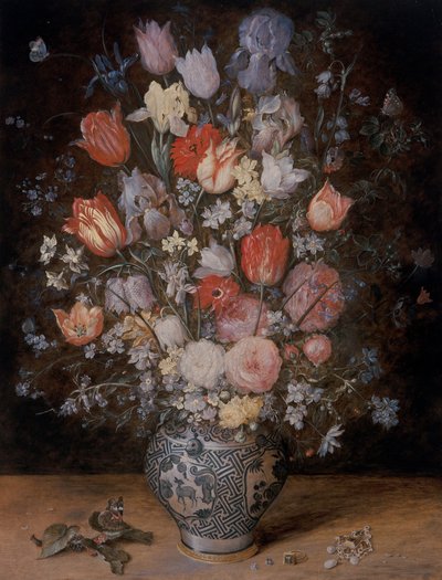 Martwa Natura Kwiatów W Drewnianej Wannie autorstwa Jan the Younger Brueghel