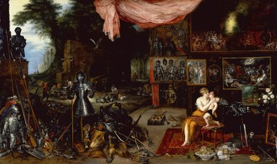 Pięć zmysłów, dotyk (olej na panelu) autorstwa Jan the Younger Brueghel