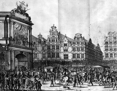 Procesja Marii Medycejskiej przez Amsterdam, z „Medicea Hospes” Caspara Barlaeusa, rytowana przez Salomona Savery