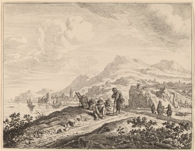 Widok na Ren autorstwa Jan van Aken after Herman Saftleven
