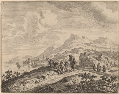 Widok na Ren autorstwa Jan van Aken after Herman Saftleven
