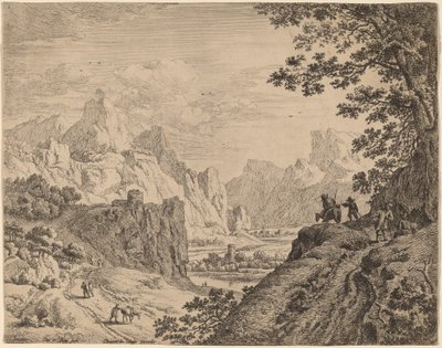 Widok na Ren autorstwa Jan van Aken after Herman Saftleven