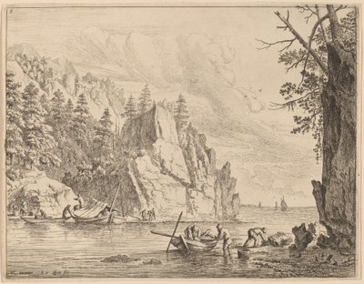 Widok na Ren autorstwa Jan van Aken after Herman Saftleven