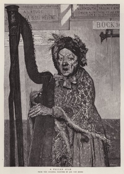 Spadająca gwiazda (litho) autorstwa Jan van Beers