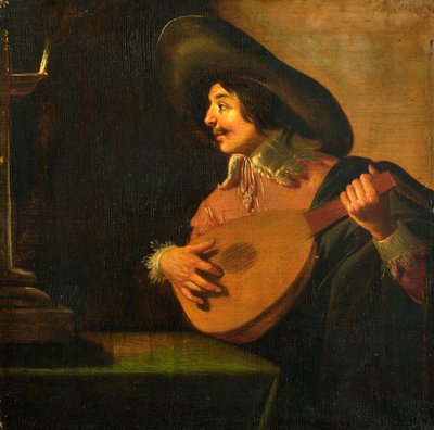 Gracz na lutni autorstwa Jan van Bijlert