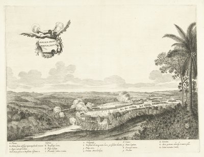Gevechten bij Porto Calvo, 1637 Bitwa w pobliżu Bald Harbor (tytuł na obiekcie) autorstwa Jan van Brosterhuyzen