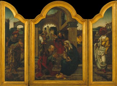 Tryptyk z Objawieniem Pańskim autorstwa Jan van Dornicke