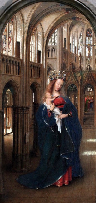 Niemiecki: Die Madonna in der Kirche Madonna w kościele autorstwa Jan van Eyck