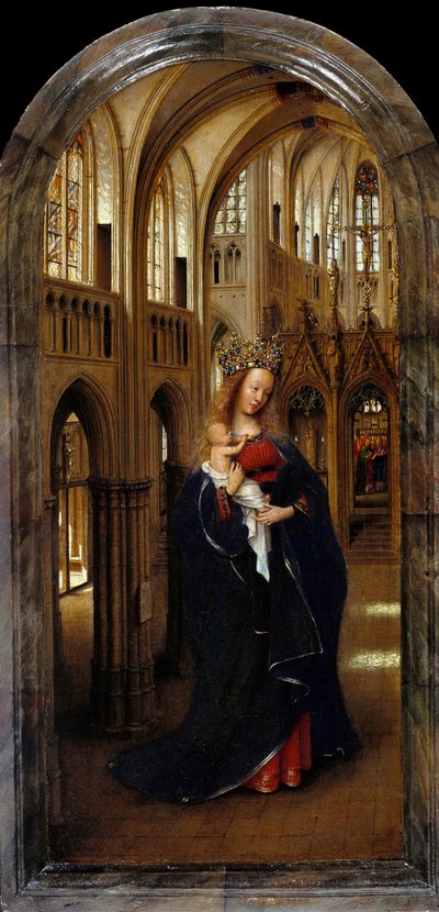 Niemiecki: Die Madonna in der Kirche Madonna w kościele autorstwa Jan van Eyck
