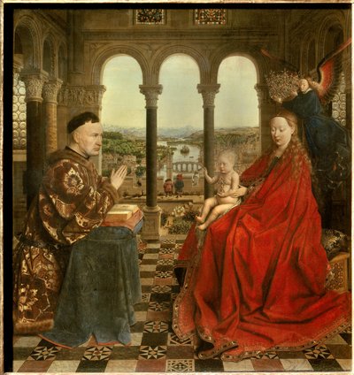 Dziewica kanclerza Rolina Nicolas Rolin (1376-1461) był kanclerzem Burgundii pod rządami Philippe