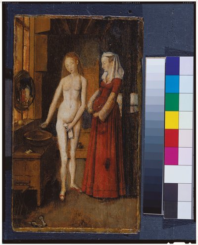 Kobieta w toalecie (olej na desce dębowej) autorstwa Jan van Eyck