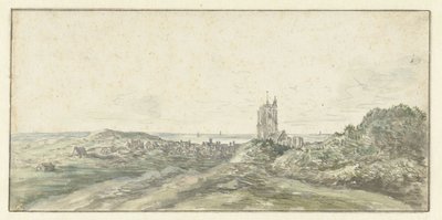 Widok Egmond aan Zee autorstwa Jan van Goyen (possibly)