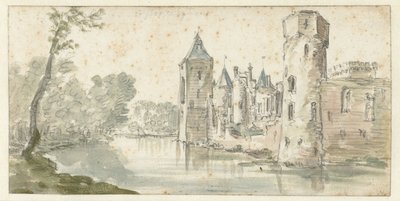 Widok na zamek Egmond autorstwa Jan van Goyen (possibly)