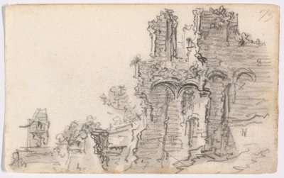 Romańskie ruiny autorstwa Jan van Goyen